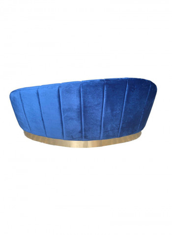 2 Seater Valenciaga Fabric Sofa Blue/Gold 200x98x84cm