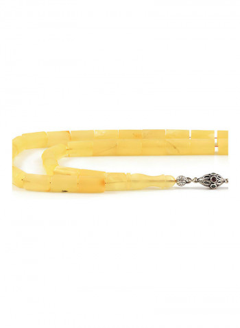 Baltic Amber Prayer Beads With Sterling Silver Components