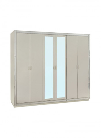 Houston 6-Door Wardrobe Beige 256.1x64.2x225cm