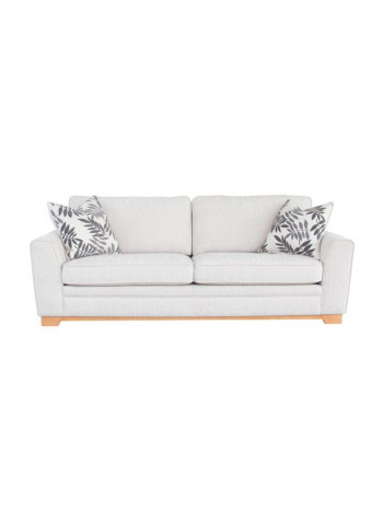 Sarah 3-Seater Optical Sofa White 228x160x73cm