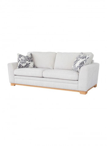 Sarah 3-Seater Optical Sofa White 228x160x73cm