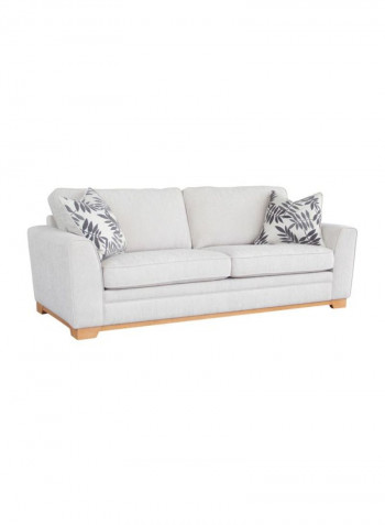 Sarah 3-Seater Optical Sofa White 228x160x73cm