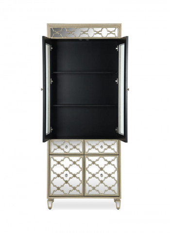 Whitney Curio Cabinet Silver/Gold