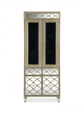 Whitney Curio Cabinet Silver/Gold