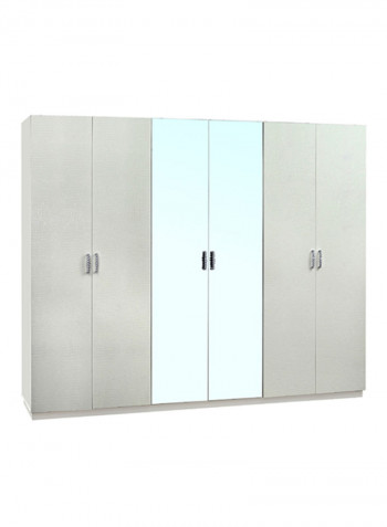 Winston Wardrobe With Mirror White/Beige