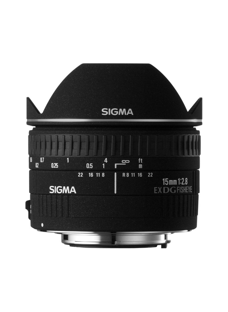 15mm f/2.8 EX DG Diagonal Fisheye Lens For Canon Camera Black