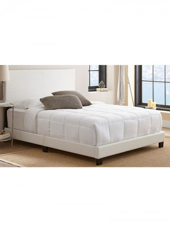 Zander Padded Platform Bed With Mattress White Super King
