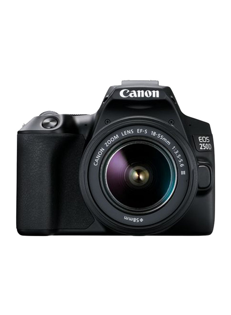 EOS 250D DSLR With EF-S 18-55mm f/3.5-5.6 III Lens 24.1MP, LCD Touchscreen, Built-In Wi-Fi And Bluetooth