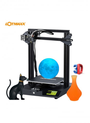 Touchscreen Print Filament Desktop 3D Printer Kit 52x51x29centimeter Black