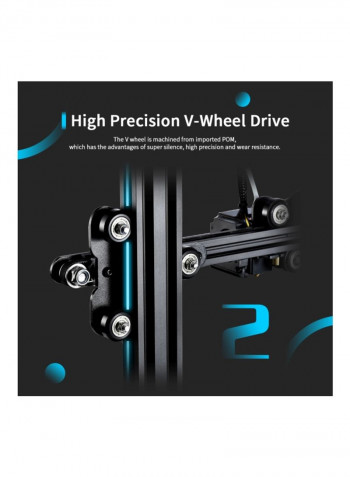 Touchscreen Print Filament Desktop 3D Printer Kit 52x51x29سنتيمتر أسود
