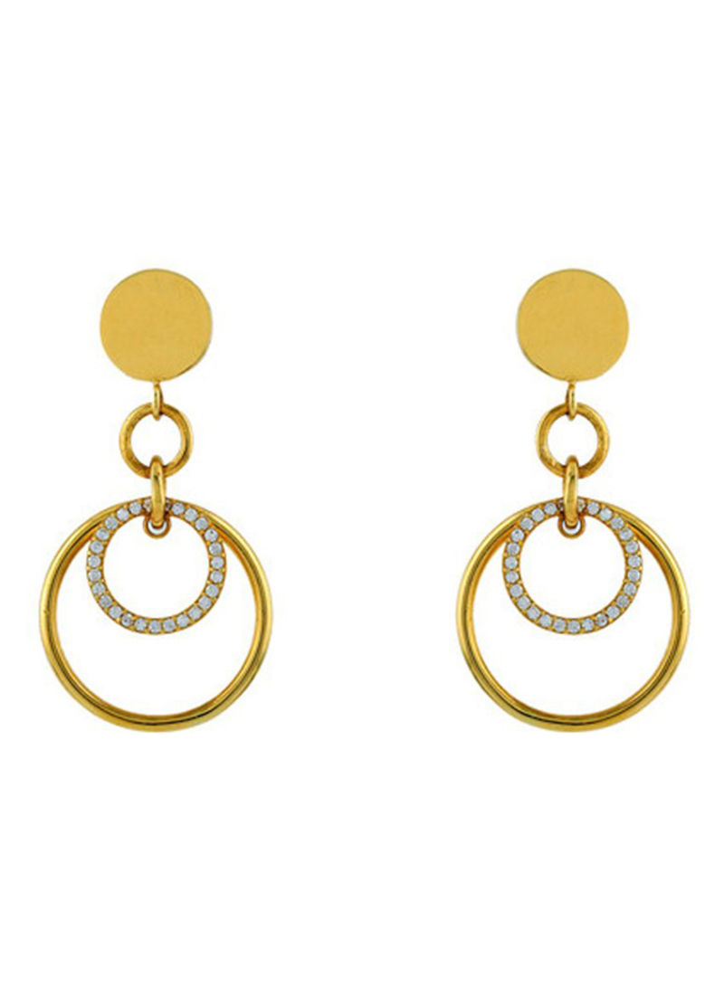 18 Karat Gold Sapphire Dangle Earrings