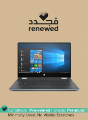 Renewed - Pavilion X360 14-dh0011ne (2020) Convertible 2-In-1 Laptop With 14-Inch Touchscreen Display, Intel Core i3 Processor/10th Gen/16GB RAM/1TB SSD+HDD/Intel UHD Graphics 620 Blue