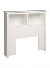 Winslow Twin Headboard Bed With Mattress White/Beige Super King