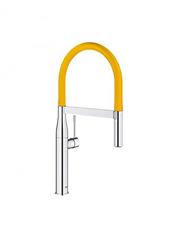 Single Lever Sink Mixer Chrome/Yellow 49x240x530millimeter