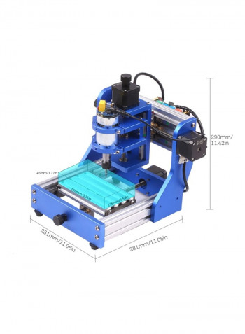 Portable Engraving Carving Machine Blue/Silver/Black 11.42x11.06x11.06inch