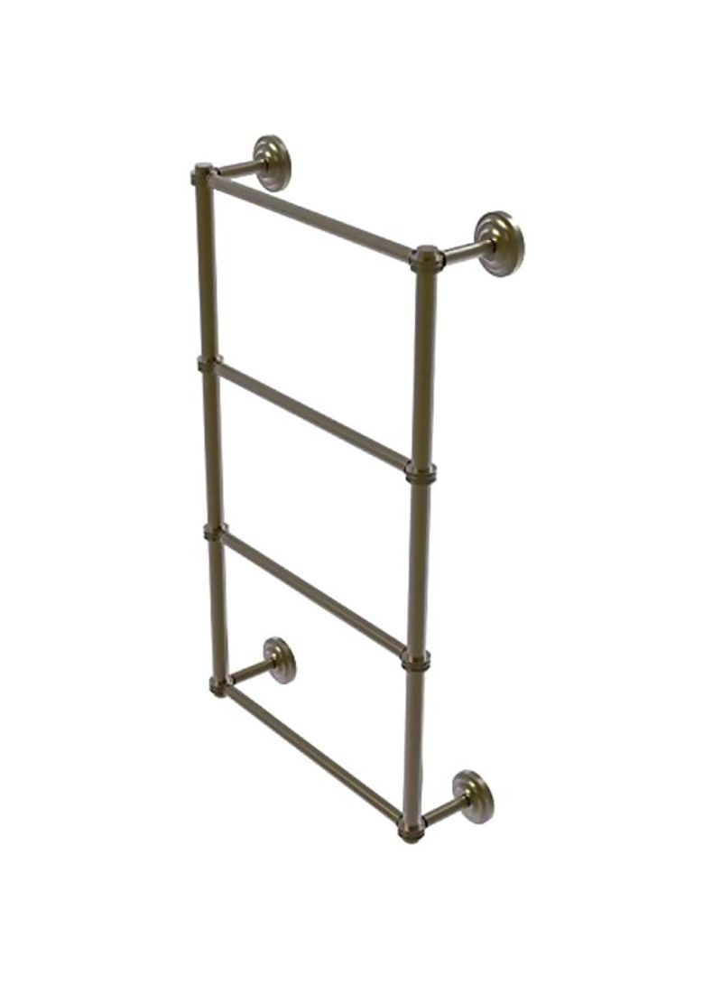 Que New Collection 4 Tier Ladder Dotted Detail Towel Bar Antique Brass 24inch