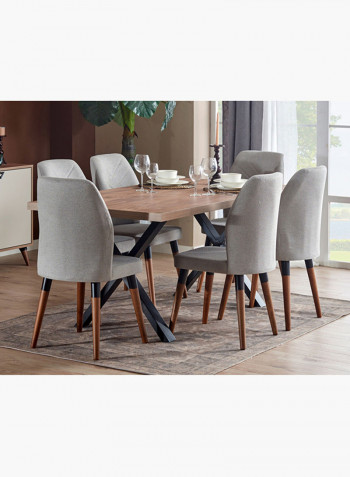 7-Seater Dining Set Multicolour 180 x 76 x 90centimeter