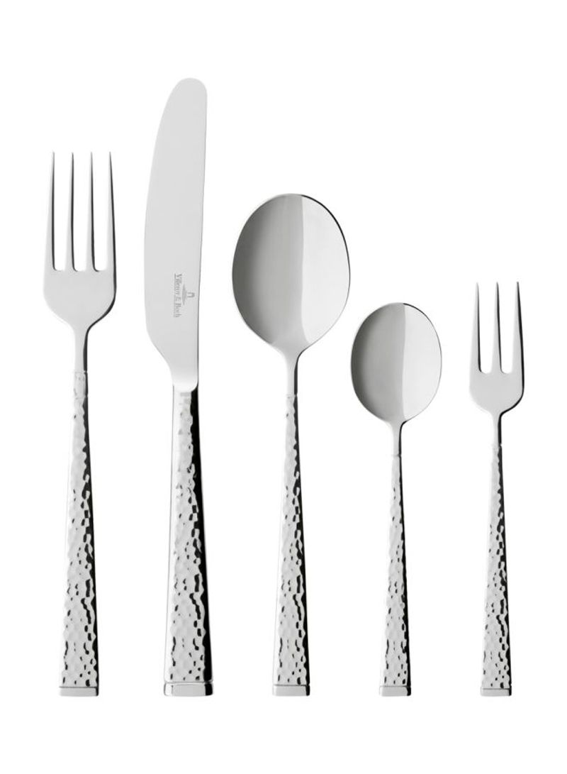 30-Piece Blacksmith Cutlery Set Silver 420x270x50millimeter