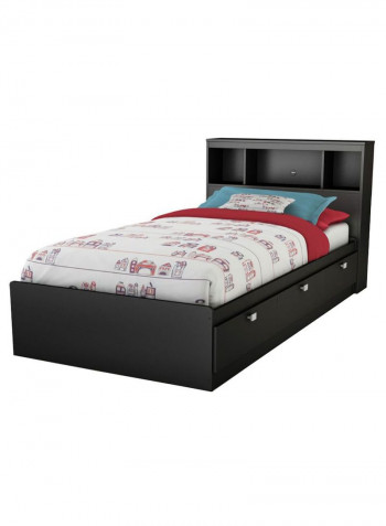 Spark Twin Mates Bed With Mattress Black 180 x 200centimeter