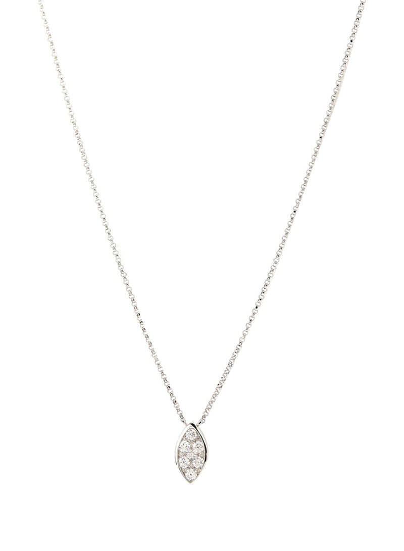 18K White Gold Diamond Stuuded Necklace