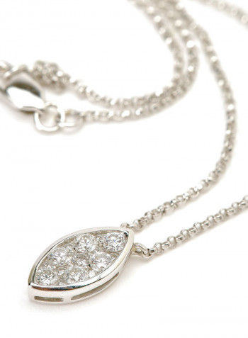 18K White Gold Diamond Stuuded Necklace