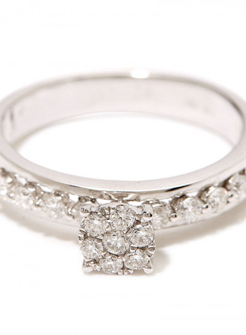 18K White Gold Diamond Studded Ring