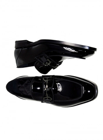 Men's Patent Slip-On Shoes Black