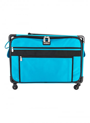 Sewing Machine Wheel Case Turquoise/Black 24.4x4x18.5inch