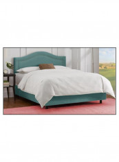 Inset Nail Button Bed With Mattress Turquoise Blue 180 x 200centimeter