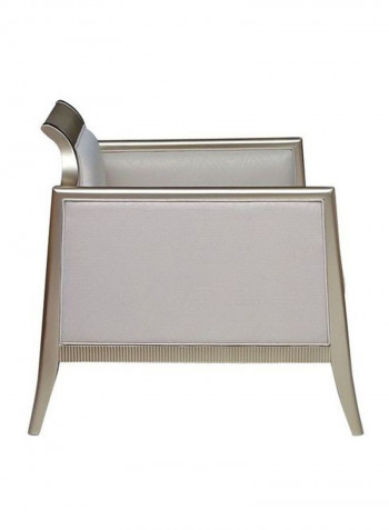 Stanley Single Seater Sofa White/Silver
