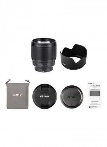 Auto Focus Prime Large Aperture Camera Lens Black
