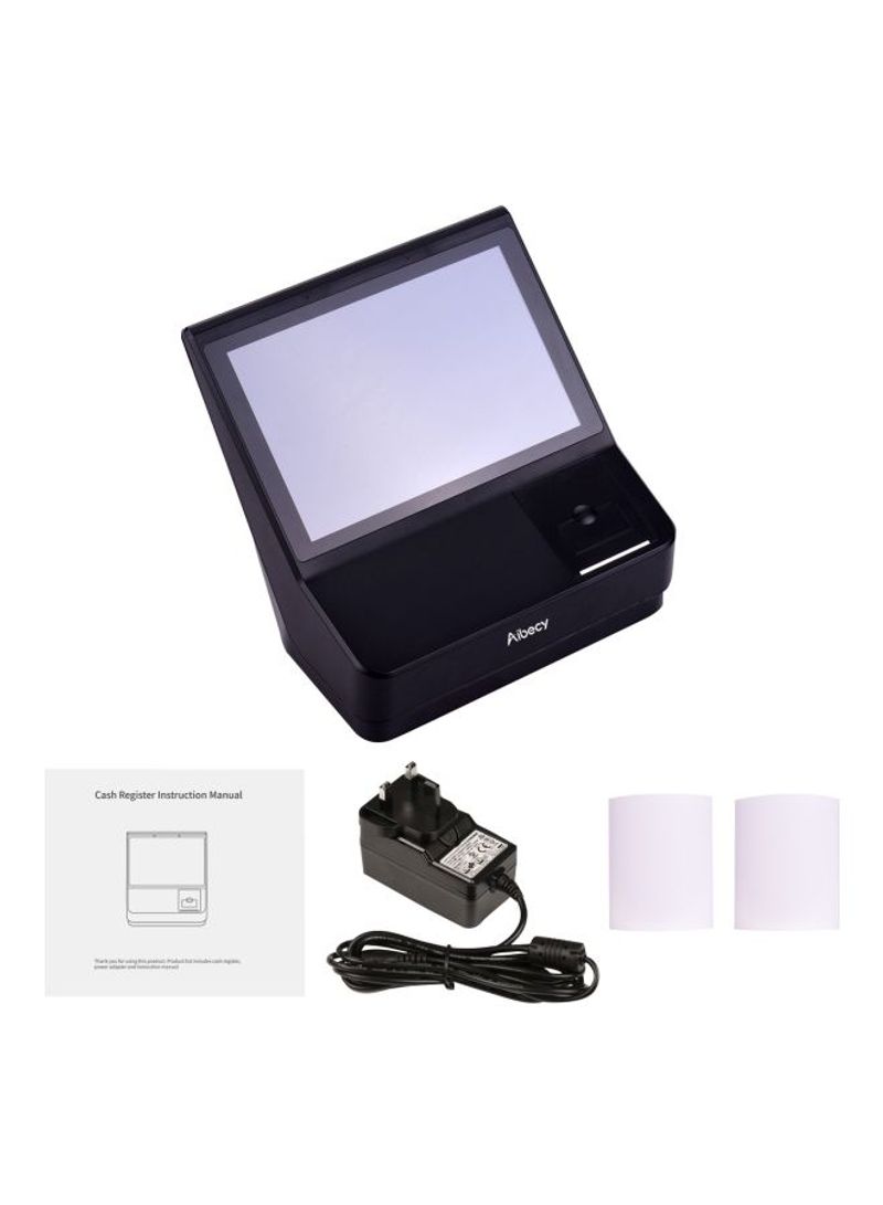 Touchscreen Cash Register With Receipt Printer Set Black