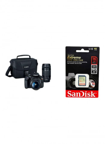 T7 18-55mm f/3.5-5.6 IS II Kit Memory Card Black