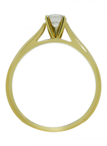 0.32 Ct Diamond Solitaire Round Ring