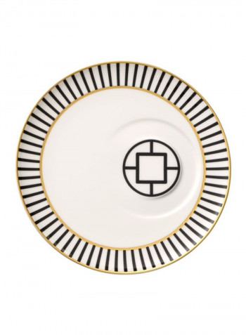12-Piece Metrochic Coffee Cup And Saucer Set White/Gold/Black