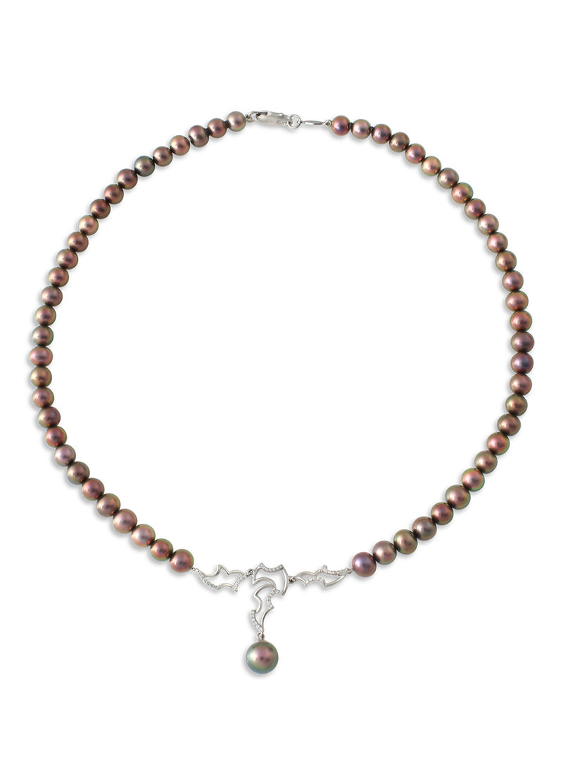 18K White Gold Freshwater Pearl Necklace