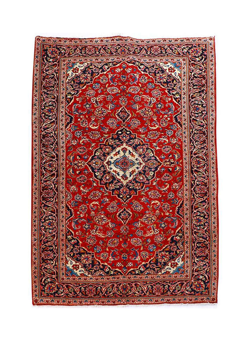 Al Fuad Beautiful Vegetable Dyed Iranian Kashan Woollen Carpet Multicolour 148x266cm