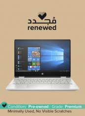 Renewed - Pavilion X360 14-dh1025ne (2020) 2 in 1 Convertible Laptop With 14-Inch Display, Intel Core i3 Processor/10th Gen/4GB RAM/256GB SSD/4GB Intel UHD Graphics With English/Arabic Keyboard, Middle East Version ‎Silver