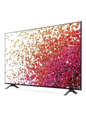 NanoCell TV 55 inch NANO75 Series, 4K Active HDR, WebOS Smart ThinQ AI 55NANO75VPA.FU Black