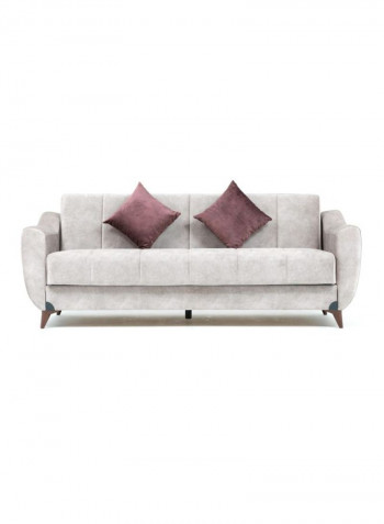 King 3 Seater Fabric Sofa Beige