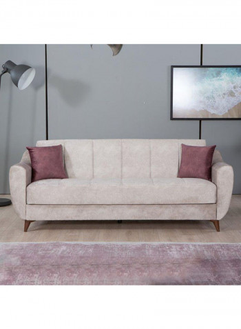 King 3 Seater Fabric Sofa Beige