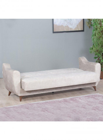 King 3 Seater Fabric Sofa Beige