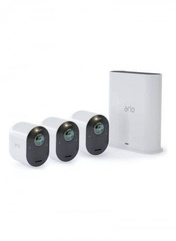 Wireless Security Camera System White