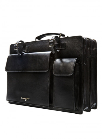 Stateman Leather Business Bag Black