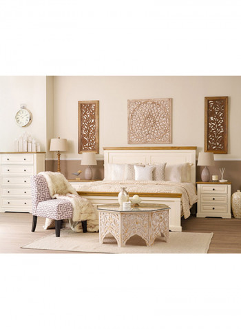 Georgia King Bed White 180 x 200cm
