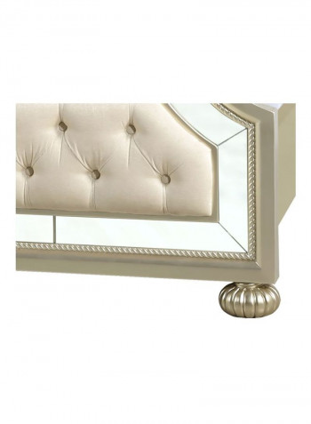 Hampton Wooden Bed Gold/White 180 x 200cm