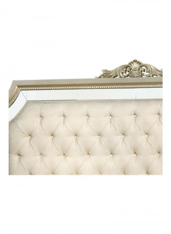 Hampton Wooden Bed Gold/White 180 x 200cm