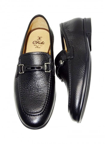 Men's Textured Slip-On Shoes Black