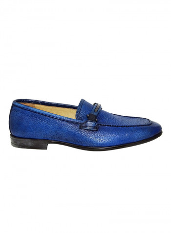 Men's Textured Slip-On Shoes Blue