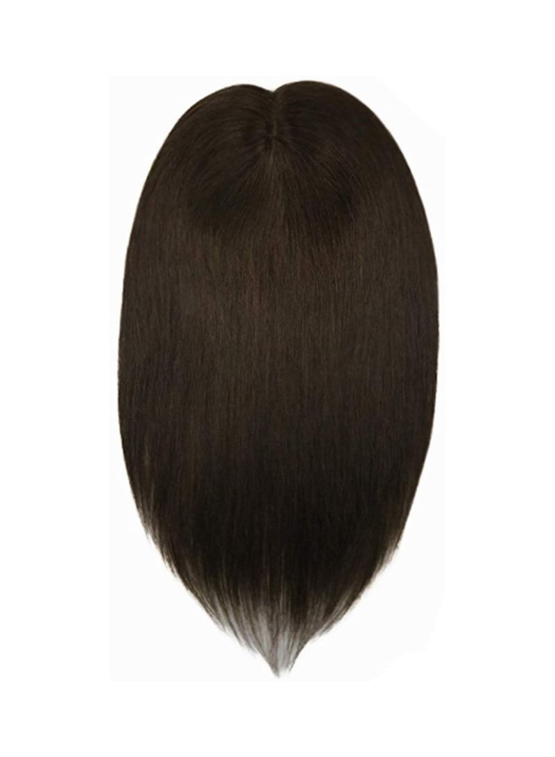 Natural Straight Mono Hairpiece Human Hair Extension G-2 16inch